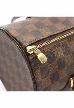 Pre-loved LOUIS VUITTON Papillon30 Black checkerboard grid Handbag PVC Genuine Leather Brown -Louis Vuitton Shop louis vuitton 9638 2128836 5