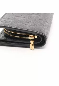 Pre-loved LOUIS VUITTON Portefeuille Clare Classic Monogram empreinte embossed Black Bi-fold Genuine Leather Wallet Black -Louis Vuitton Shop louis vuitton 9642 2228836 8