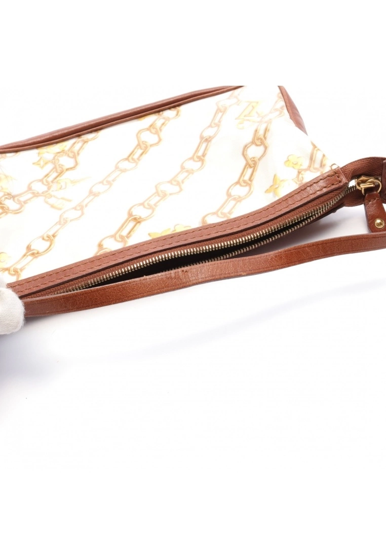 Pre-loved LOUIS VUITTON Pochette Accessoires Classic Monogram accessories Handbag PVC Genuine Leather white Brown 7 Pre-loved LOUIS VUITTON Pochette Accessoires Classic Monogram accessories Handbag PVC Genuine Leather white Brown - Image 5