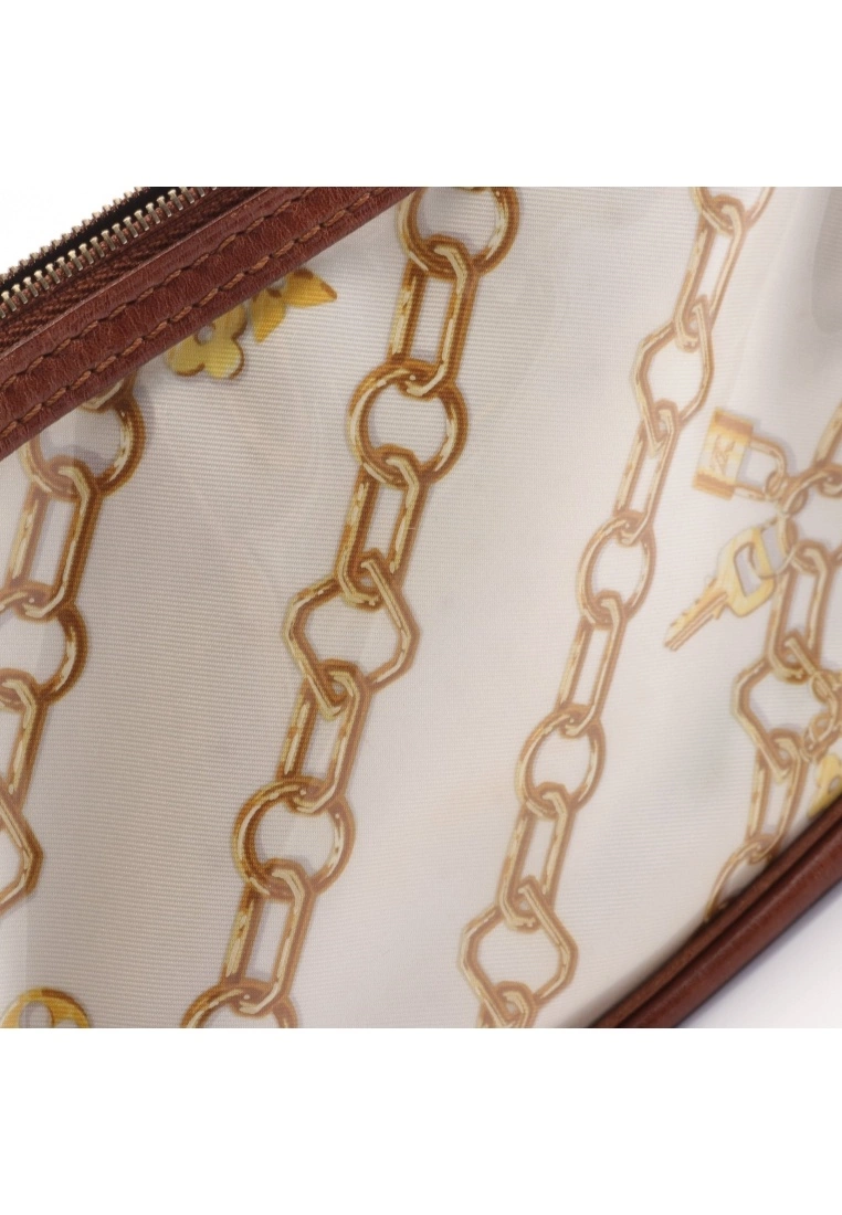 Pre-loved LOUIS VUITTON Pochette Accessoires Classic Monogram accessories Handbag PVC Genuine Leather white Brown 10 Pre-loved LOUIS VUITTON Pochette Accessoires Classic Monogram accessories Handbag PVC Genuine Leather white Brown - Image 8
