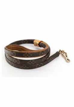Louis Vuitton Pre-Loved LV Monogram 10mm Dog Leash Strap, Gold Hardware